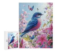 Jigsaws for Adults500 PCS Spring Blossom Birds Butterfly Art Print Jigsaw Puzzles for Adults Staycation Kill Time Help The Brain Exercise Family Fun & Game Night 500 PCS