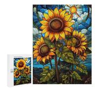 Jigsaws for Adults500 PCS Sunlit Sunflowers Jigsaw for Adults Toy Wall Decor Presents for Women Help The Brain Exercise 500 PCS