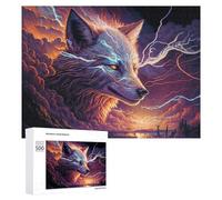 Jigsaws for Adults500 PCS Thundering Wolf Fantasy Artwork -5 Teenagers Puzzles Hands-on Game Presents for Women Unique Birthday And Gifts 500 PCS
