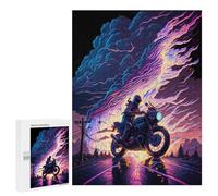 Jigsaws for Adults500 PCS Thunderstorm Motorcycle Ride Jigsaws for Adults Brain Teaser Game Analysis And Logic Stress Reduction Gifts 500 PCS