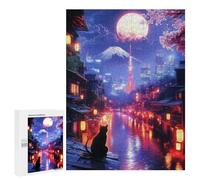 Jigsaws for Adults500 PCS Tokyo Night Tranquility Adult Jigsaw Puzzle DIY Toys Precision Cutting Deal As Gifts for The Whole Family 500 PCS