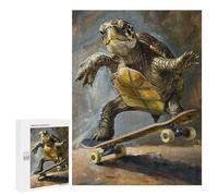 Jigsaws for Adults500 PCS Turtle Skateboard Skating Adult Jigsaw Puzzle DIY Toys Precision Cutting Deal As Gifts for The Whole Family 500 PCS