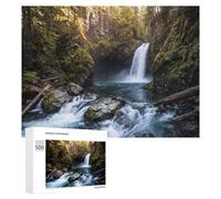 Jigsaws for Adults500 PCS Waterfall in A Lush Forest Teenagers Puzzles Hands-on Game Presents for Women Unique Birthday And Gifts 500 PCS