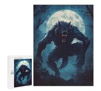 Jigsaws for Adults500 PCS Werewolf Under Full Moon Jigsaw for Adults Toy Wall Decor Presents for Women Help The Brain Exercise 500 PCS