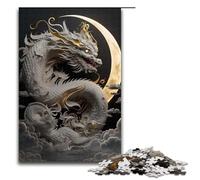 Jigsaws Pieces for Adults Brave Dragon Wooden Puzzles for Parents Lovers Friends - Age + 1000 PCS(75x50cm)