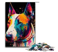 Jigsaws Pieces for Adults Bull Terrier Colorful Difficult Puzzles for Adults Educational Toy for Teenagers Home Office Decor 1000 PCS(75x50cm)