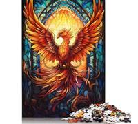 Jigsaws Puzzle for Adults Abstract Colorful Phoenixx 500 Piece Jigsaw Puzzles Wood Jigsaw for Age 18 Years Up Challenging Game 500pcs (52x38cm)