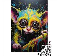Jigsaws Puzzle for Adults Art Lemur 500 Piece Jigsaw Puzzles Wood Jigsaw for Age 18 Years Up Challenging Game 500pcs (52x38cm)