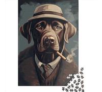 Jigsaws Puzzle for Adults Brown Labrador 1000 Piece Jigsaw Puzzles Paper Jigsaw for Age 18 Years Up Challenging Game 1000pcs (38x26cm)