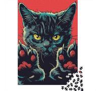 Jigsaws Puzzle for Adults Cat 1000 Piece Jigsaw Puzzles Wooden Jigsaw for Age 18 Years Up Challenging Game 1000pcs (75x50cm)