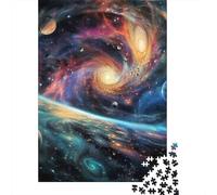 Jigsaws Puzzle for Adults Cosmic Planets 1000 Piece Jigsaw Puzzles Wooden Jigsaw for Age 18 Years Up Challenging Game 1000pcs (75x50cm)