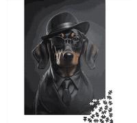 Jigsaws Puzzle for Adults Dachshund 1000 Piece Jigsaw Puzzles Paper Jigsaw for Age 18 Years Up Challenging Game 1000pcs (38x26cm)
