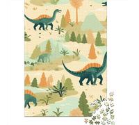 Jigsaws Puzzle for Adults Dinosaur 1000 Piece Jigsaw Puzzles Wooden Jigsaw for Age 18 Years Up Challenging Game 1000pcs (75x50cm)
