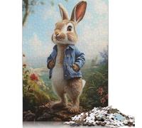 Jigsaws Puzzle for Adults Easter Cute Bunny 1000 Piece Jigsaw Puzzles Wooden Jigsaw for Age 18 Years Up Challenging Game 1000pcs (75x50cm)
