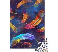 Jigsaws Puzzle for Adults Feather 1000 Piece Jigsaw Puzzles Wooden Jigsaw for Age 18 Years Up Challenging Game 1000pcs (75x50cm)