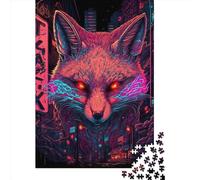 Jigsaws Puzzle for Adults Fox Neon5 1000 Piece Jigsaw Puzzles Paper Jigsaw for Age 18 Years Up Challenging Game 1000pcs (38x26cm)
