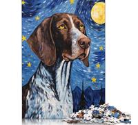 Jigsaws Puzzle for Adults German Shorthaired Pointer 1000 Piece Paper Jigsaw Puzzles for Kids Age 12 Years Up Challenging Game 1000pcs (38x26cm)
