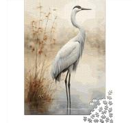 Jigsaws Puzzle for Adults Graceful Crane 1000 Piece Jigsaw Puzzles Wooden Jigsaw for Age 18 Years Up Challenging Game 1000pcs (75x50cm)