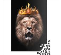 Jigsaws Puzzle for Adults Lion King 1000 Piece Jigsaw Puzzles Wooden Jigsaw for Age 18 Years Up Challenging Game 1000pcs (75x50cm)