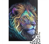 Jigsaws Puzzle for Adults Lion Neon 1000 Piece Jigsaw Puzzles Paper Jigsaw for Age 18 Years Up Challenging Game 1000pcs (38x26cm)