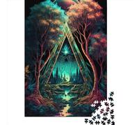 Jigsaws Puzzle for Adults Psychedelic 1000 Piece Jigsaw Puzzles Wooden Jigsaw for Age 18 Years Up Challenging Game 1000pcs (75x50cm)