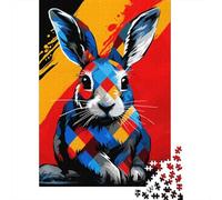 Jigsaws Puzzle for Adults Rabbit 1000 Piece Jigsaw Puzzles Wooden Jigsaw for Age 18 Years Up Challenging Game 1000pcs (75x50cm)