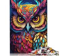 Jigsaws Puzzle for Adults Watchful Owl 500 Piece Jigsaw Puzzles Wood Jigsaw for Age 18 Years Up Challenging Game 500pcs (52x38cm)