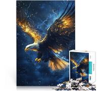 Jigsaws Puzzles 1000 Piece For Adults teenagers Cosmic Celestial Eagle Made of wood Suitable for ages 14 and up Relax Games Unique Birthday size：50x75cm/19.68x29.52inch