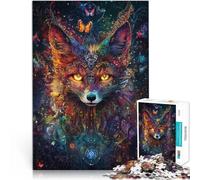 Jigsaws Puzzles 1000 Piece For Adults teenagers fox art Made of cardboard Suitable for ages 14 and up Each piece is unique - Fun and challenging game for the whole ideas。size：26x38cm
