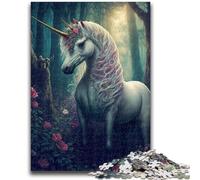 Jigsaws Puzzles 1000 Pieces for Adults Gifts A Cartoon Unicorn Family Fun with Matching Poster And Trivia Sheet for Age 14+ 50x75cm