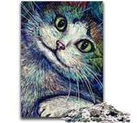 Jigsaws Puzzles 1000 Pieces for Adults Gifts Abstract Cat for Age 14 Years And over Decompressing Intellectual Educational Toy Great Gift 50x75cm