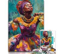 Jigsaws Puzzles 1000 Pieces for Adults Gifts African Woman,Family Game Stress Reliever Difficult Challenge Enhance Love between Couples 50x75cm