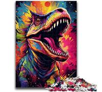 Jigsaws Puzzles 1000 Pieces for Adults Gifts Angry Dinosaur for Age 14+ Educational Games For Adults And Teenagers Artwork Gift 26x38cm