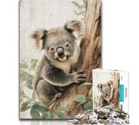 Jigsaws Puzzles 1000 Pieces for Adults Gifts Animal Koala,Family Game Stress Reliever Difficult Challenge Suitable for Couples 38x26cm