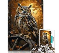 Jigsaws Puzzles 1000 Pieces for Adults Gifts Animal Owl 1000 Piece Jigsaw,Stress Reliever Difficult Challenge Suitable for Desktop Decoration (size 38x26cm)