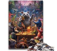 Jigsaws Puzzles 1000 Pieces for Adults Gifts Animal Party 1000 Pieces for Teenagers,with Matching Poster And Trivia Sheet for Ages 14+ (26x38cm)