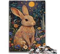 Jigsaws Puzzles 1000 Pieces for Adults Gifts Animal Rabbit Puzzles for Adults,Stress Reliever Staycation Kill Time Enhance Love between Couples (75x50cm)