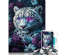 Jigsaws Puzzles 1000 Pieces for Adults Gifts Animal Snow Leopard 1000 Pieces for Teenagers,Learning Educational Toys Family Games Unique Birthday And Gifts (size 75x50cm)