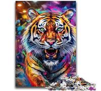 Jigsaws Puzzles 1000 Pieces for Adults Gifts Animal Tigers Puzzles for Adults,Family Entertainment Toys with Matching Poster And Trivia Sheet (38x26cm)