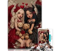 Jigsaws Puzzles 1000 Pieces for Adults Gifts Anime Evil Girl,Decompressing Intellectual Educational Toy Birthday Present,Gifts (75x50cm)