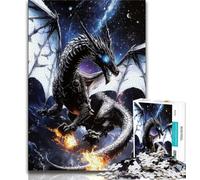 Jigsaws Puzzles 1000 Pieces for Adults Gifts Anime Flying Dragon,Challenging Game And Family Play with Fully Interlocking Randomly Shaped Pieces 38x26cm