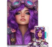 Jigsaws Puzzles 1000 Pieces for Adults Gifts Anime Pilot Girl 1000 Pieces for Teenagers,Secret Santa Gifts for Age 14 Years Up 75x50cm