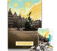 Jigsaws Puzzles 1000 Pieces for Adults Gifts Antwerp,Toys Educational Games Stress Relieving Unique Home Decor And Gifts (38x26cm)