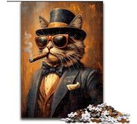 Jigsaws Puzzles 1000 Pieces for Adults Gifts Art Cat, for 14+ Challenging Game As A Gift for The Whole Family And Friends (size 50x75cm)
