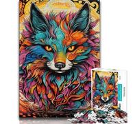 Jigsaws Puzzles 1000 Pieces for Adults Gifts Art Fox Puzzles,Educational Toy Funny Family Games Unique Home Decor (size 38x26cm)