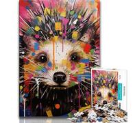 Jigsaws Puzzles 1000 Pieces for Adults Gifts Art Hedgehog Puzzles for Teenagers,for Educational Game Challenge Toy Birthday Present, Gifts, Wall Art 26x38cm