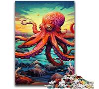 Jigsaws Puzzles 1000 Pieces for Adults Gifts Art Octopus 1000 Pieces for Teenagers,with Matching Poster And Trivia Sheet for Ages 14+ (50x75cm)