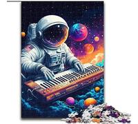Jigsaws Puzzles 1000 Pieces for Adults Gifts Astronaut Playing Piano, for 14+ Challenging Game As A Gift for The Whole Family And Friends (size 50x75cm)