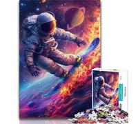 Jigsaws Puzzles 1000 Pieces for Adults Gifts Astronaut Surfing,Family Activity Fun at Home Activities,Birthday Present,Travel Gifts 38x26cm