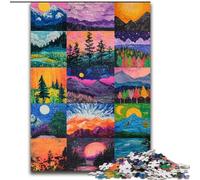 Jigsaws Puzzles 1000 Pieces for Adults Gifts Aurora Collage, Decompressing Intellectual Educational Toy Is Ideal As Gifts for The Whole Family (Size 50x75cm)